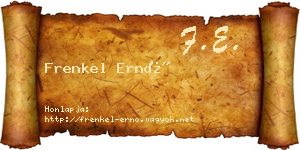 Frenkel Ernő névjegykártya